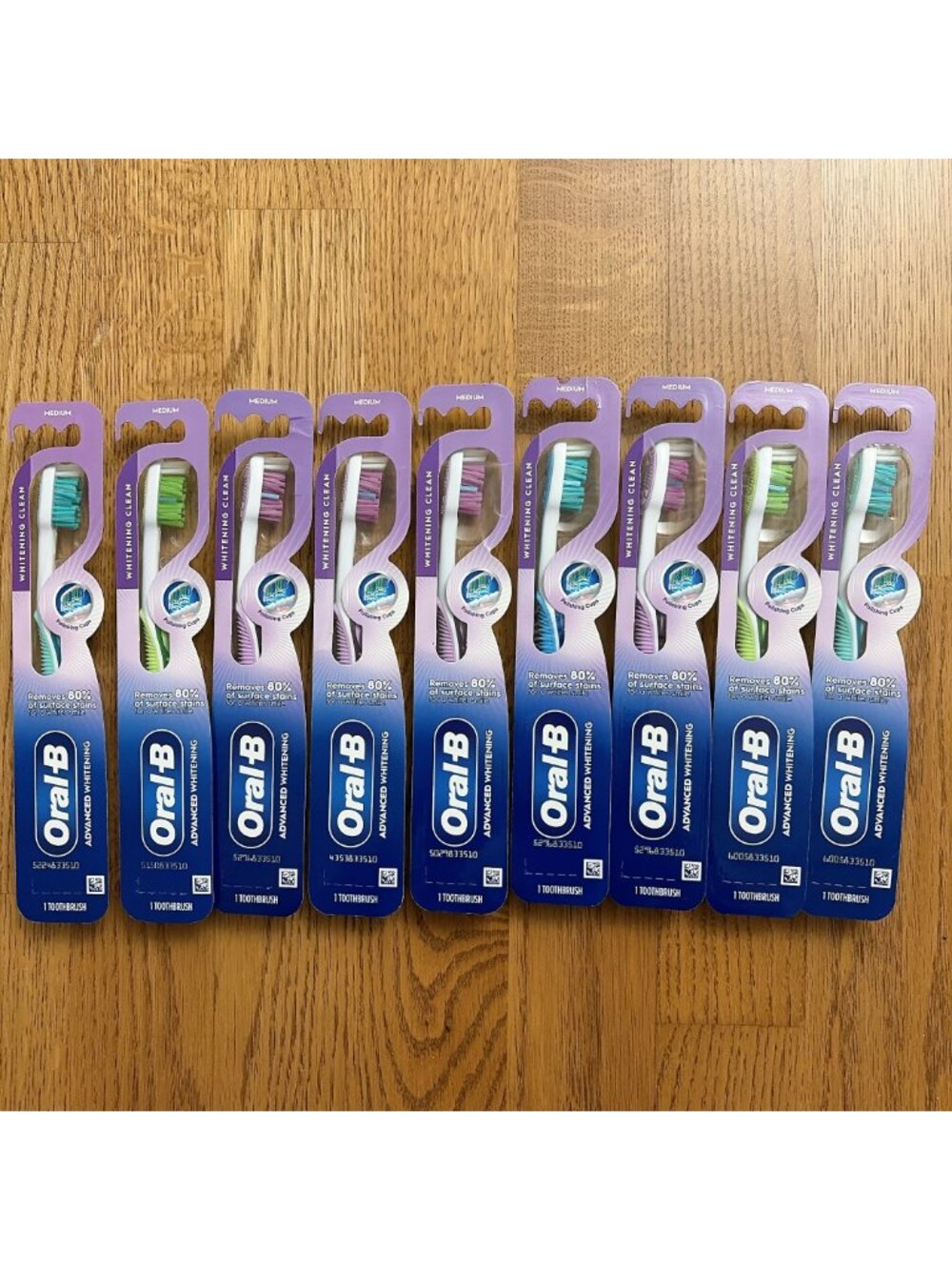 Lot of 9 Oral-B Toothbrush Medium - NEW Sealed